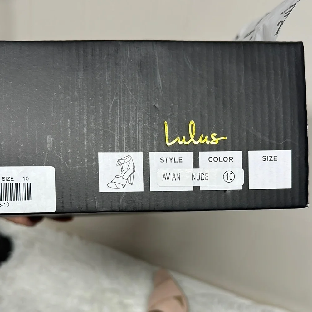 Lulu's Pink Heels with Crossover Straps